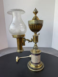 Antique Brass Argand Electric Converted Oil Lamp AS IS (READ DESCRIPTION CAREFULLY) (B)