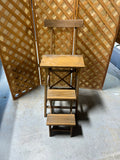 Antique Chair/Folding Step Stool