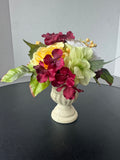 Faux Mixed Florals in Resin Urn
