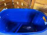 Red and Blue Plastic Oval Tubs (Flag)