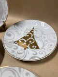 Pier 1 Christmas Tree Appetizer Plates With Box // 2 Available // PRICED INDIVIDUALLY