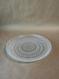 Textured Clear Glass Candle Plate