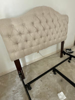 Upholstered Queen Headboard with Metal Frame