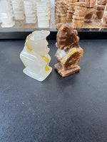 Carved Onyx Heavyweight Aztec Chess Set AS IS (READ DESCRIPTION CAREFULLY)
