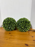 Pair Of Outdoor Topiary Orbs - Appears Unused