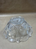 Clear Glass Bowl With Scalloped Edge