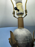 Mixed Metal Scroll & Leaf Table Lamp (WORKS)