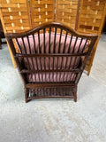 Lexington Rattan Wicker Chair & Ottoman with Cushions
