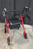 Drive Medical Red Rollator Walker with Seat & Storagee