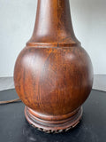 Danish Style Vintage Wooden Double Switch Table Lamp (WORKS) AS IS (READ DESCRIPTION CAREFULLY)