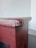 Brown Painted Small Vintage Wooden Step Stool