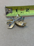 Siffari 14K Gold Brooch with Diamonds - 9.57g