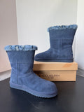 Koolaburra by Ugg Blue Ariel Short Leopard Lined Boots in Box WOMEN’S SIZE 11