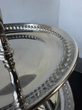 3-Tier Beaded Stainless Steel Pedestal Serving Stand