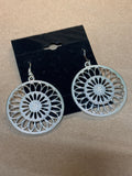 Round Silver Tone Earrings