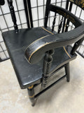 Nichols & Stone Black Hitchcock Style Arm Chair