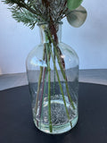 Holiday Faux Florals in Glass Jar
