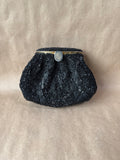 Small Black Beaded Clutch