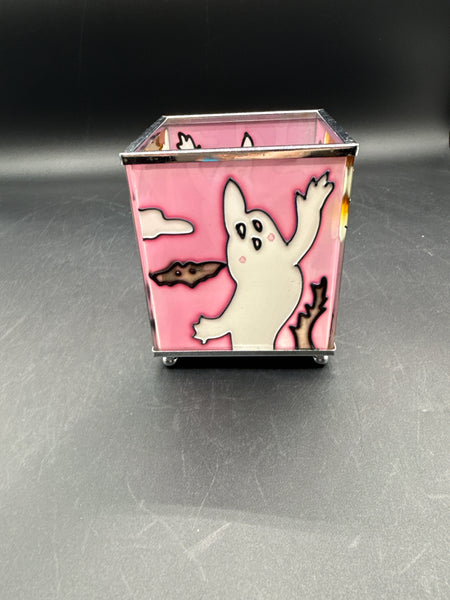 Halloween Stained Glass Design Candle Votive