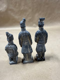 Set Of 3 Terracotta Chinese Warrior Figurines
