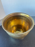 Hammered Brass Vintage Planter