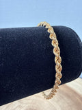 18K Gold Rope Chain Bracelet (3.7g)