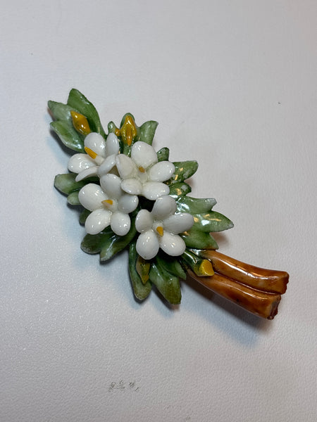 Porcelain Flower Pin