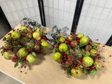 Faux Pear Decorative Wreaths, Set of 2, 16" diameter