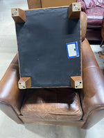 Leather Craft Chair and Ottoman