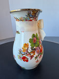 MacKenzie Childs White Enamel Flower Market Vase