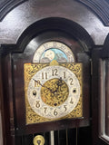 JE Caldwell Tall Case Grandfather Clock with Rotating Moon Phase Dial