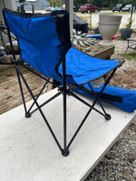 Blue Folding Camp Chair w/bag