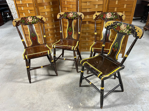 Set of 4 Vintage Painted Chairs