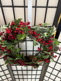 B-18” Grapevine and Holly Wreath (Two Available, Listed Separately)