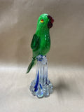 Glass Perched Parrot