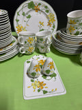 (J) 52-Piece Villeroy & Boch Germany 1748 Geranium Porcelain China Set