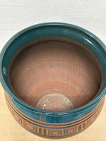 Teal Pottery Planter