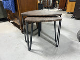 Industrial Style Nesting Tables, 2 pc