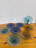 Blown Glass Dessert Plates - Set of 8