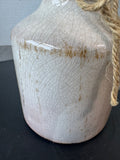 Artificial Grass Plant in Crackled Ceramic Vase