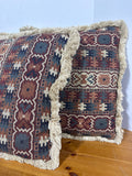Southwestern Aztec Tapestry Throw Pillows With Fringe - 3 Pieces (B)