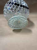 Snowman Mosaic Glass Candle Holder