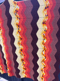 Crochet Fall Inspired Chevron Throw Blanket