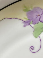 Z. S. & Co. Germany Hand Painted Floral Plate with Handles