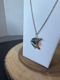 Colorful Blown Glass Fish Pendant Necklace