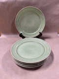 Set Of 5 Pottery Barn Cambria Green Mint Green Dinner Plate