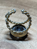 Faux Smokey Topaz Adjustable Ring