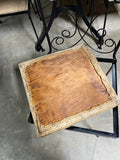 Dining Set: Table with Metal Base/Wood Top and (6) Metal Chairs