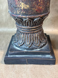 Antique Style Pillar Candle Holders - Pair