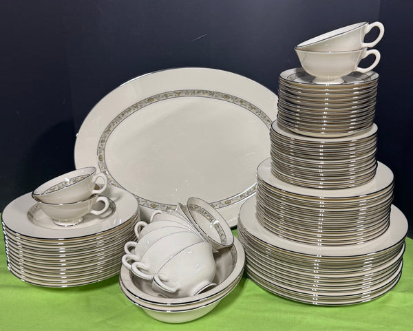 75-Piece Lenox Springdale Platinum Trim China Set